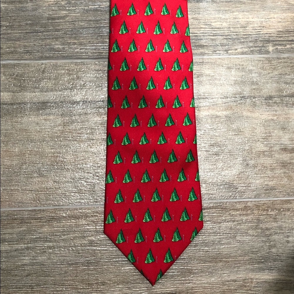 Vineyard Vines Red Glen Arbor Silk Tie, Custom Collection EUC